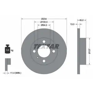 TEXTAR 92089300 Bremsscheiben 2 St&uuml;ck vorne PROTON