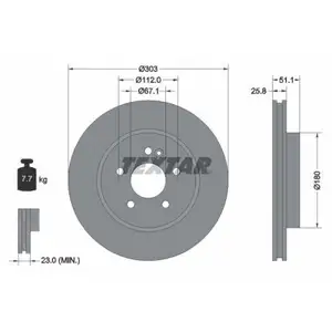 TEXTAR 92089905 Bremsscheiben 2 Stück vorne für MERCEDES-BENZ TEXTAR 92089905 Bremsscheiben 2 Stück vorne für MERCEDES-BENZ