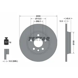 TEXTAR 92083903 Bremsscheiben 2 Stück VW TEXTAR 92083903 Bremsscheiben 2 Stück VW