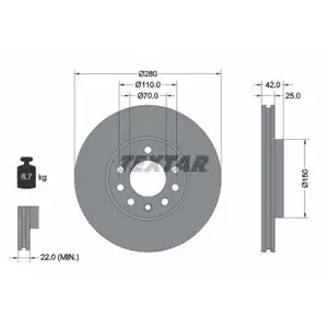 TEXTAR 92091903 Bremsscheiben 2 Stück OPEL TEXTAR 92091903 Bremsscheiben 2 Stück OPEL