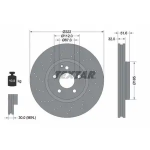 TEXTAR 92277705 Bremsscheiben 2 Stück vorne MERCEDES-BENZ TEXTAR 92277705 Bremsscheiben 2 Stück vorne MERCEDES-BENZ