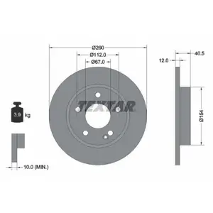 TEXTAR 92091203 Bremsscheiben 2 Stück MERCEDES-BENZ TEXTAR 92091203 Bremsscheiben 2 Stück MERCEDES-BENZ