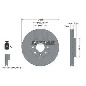 TEXTAR 92091803 Bremsscheiben 2 Stück OPEL TEXTAR 92091803 Bremsscheiben 2 Stück OPEL