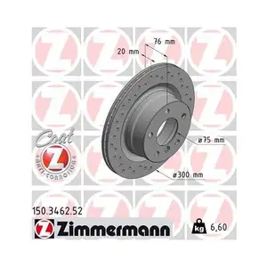 Original ZIMMERMANN 150.3462.52 Bremsscheiben 2 Stück für BMW Original ZIMMERMANN 150.3462.52 Bremsscheiben 2 Stück für BMW