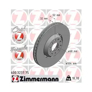 Zimmermann 600.3237.75 Bremsscheiben 2 Stück VW Zimmermann 600.3237.75 Bremsscheiben 2 Stück VW