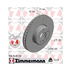 ZIMMERMANN 150.3481.20 Bremsscheiben 2 St&uuml;ck BMW