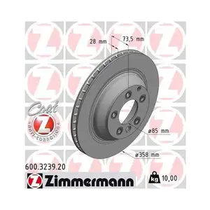 Zimmermann 600.3239.20 Bremsscheiben 2 Stück AUDI Zimmermann 600.3239.20 Bremsscheiben 2 Stück AUDI