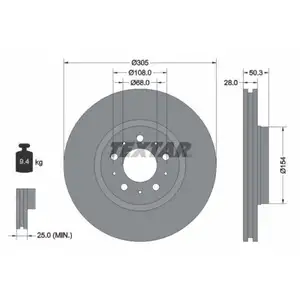 TEXTAR 92100603 Bremsscheiben 2 Stück VOLVO TEXTAR 92100603 Bremsscheiben 2 Stück VOLVO