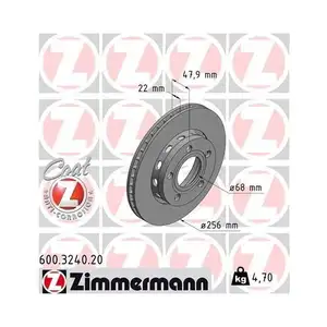 Original Zimmermann 600.3240.20 Bremsscheiben 2 Stück für VW Original Zimmermann 600.3240.20 Bremsscheiben 2 Stück für VW