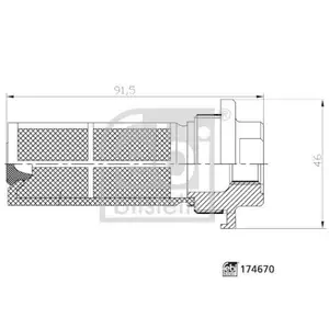 FEBI BILSTEIN 174670 Kraftstofffilter für MERCEDES-BENZ FEBI BILSTEIN 174670 Kraftstofffilter für MERCEDES-BENZ