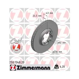 Zimmermann 250.1348.20 Bremsscheiben 2 Stück FORD Zimmermann 250.1348.20 Bremsscheiben 2 Stück FORD