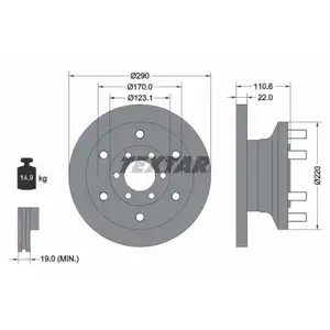TEXTAR 93175400 Bremsscheiben 2 Stück IVECO TEXTAR 93175400 Bremsscheiben 2 Stück IVECO