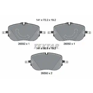 Bremsbelagsatz Scheibenbremse Textar 2659201 Q+ für Mercedes Benz Vorderachse Bremsbelagsatz Scheibenbremse Textar 2659201 Q+ für Mercedes Benz Vorderachse