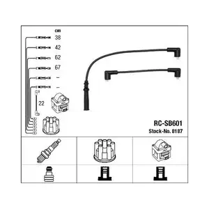 NGK 8187 Zündleitungssatz RC-SB601 für SAAB NGK 8187 Zündleitungssatz RC-SB601 für SAAB