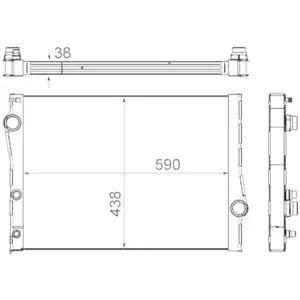 Kühler Motorkühlung Mahle CR 1049 000S Behr für Bmw Kühler Motorkühlung Mahle CR 1049 000S Behr für Bmw