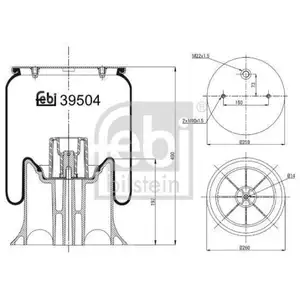 FEBI BILSTEIN 39504 Luftfederbalg FEBI BILSTEIN 39504 Luftfederbalg