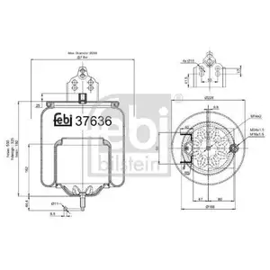 FEBI BILSTEIN 37636 Luftfederbalg für VOLVO FEBI BILSTEIN 37636 Luftfederbalg für VOLVO