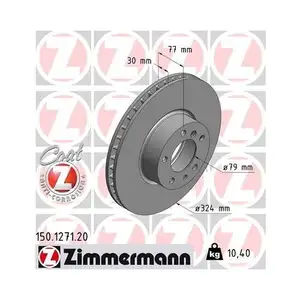 ZIMMERMANN 150.1271.20 Bremsscheiben 2 Stück BMW ZIMMERMANN 150.1271.20 Bremsscheiben 2 Stück BMW