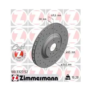 Original ZIMMERMANN 100.3327.52 Bremsscheiben 2 Stück für AUDI Original ZIMMERMANN 100.3327.52 Bremsscheiben 2 Stück für AUDI