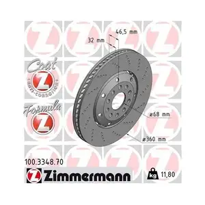 Original ZIMMERMANN 100.3348.70 Bremsscheiben 2 Stück für AUDI Original ZIMMERMANN 100.3348.70 Bremsscheiben 2 Stück für AUDI