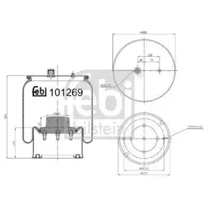FEBI BILSTEIN 101269 Luftfederbalg für MERCEDES-BENZ FEBI BILSTEIN 101269 Luftfederbalg für MERCEDES-BENZ