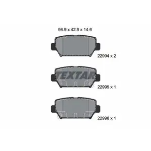 Bremsbelagsatz Scheibenbremse Textar 2299401 Q+ für Mitsubishi Hinterachse Bremsbelagsatz Scheibenbremse Textar 2299401 Q+ für Mitsubishi Hinterachse