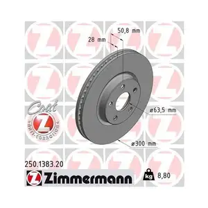 ZIMMERMANN 250.1383.20 Bremsscheiben 2 Stück FORD ZIMMERMANN 250.1383.20 Bremsscheiben 2 Stück FORD