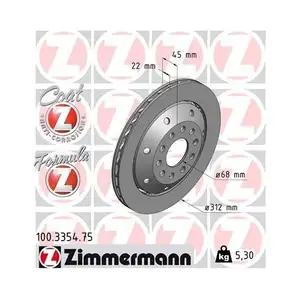 Original ZIMMERMANN 100.3354.75 Bremsscheiben 2 Stück für AUDI Original ZIMMERMANN 100.3354.75 Bremsscheiben 2 Stück für AUDI
