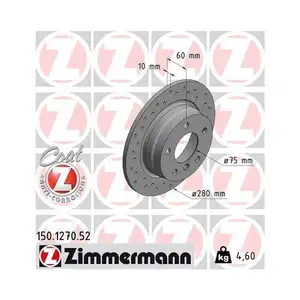 Zimmermann 150.1270.52 Bremsscheiben 2 Stück BMW Zimmermann 150.1270.52 Bremsscheiben 2 Stück BMW