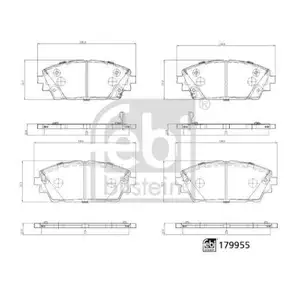 FEBI BILSTEIN 179955 Bremsbelagsatz für MAZDA FEBI BILSTEIN 179955 Bremsbelagsatz für MAZDA