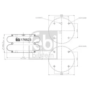 FEBI BILSTEIN 176523 Luftfederbalg FEBI BILSTEIN 176523 Luftfederbalg