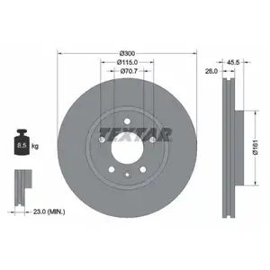 TEXTAR 92205605 Bremsscheiben 2 Stück vorne OPEL TEXTAR 92205605 Bremsscheiben 2 Stück vorne OPEL