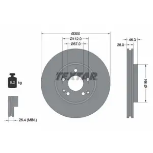 TEXTAR 92106005 Bremsscheiben 2 Stück vorne für MERCEDES-BENZ TEXTAR 92106005 Bremsscheiben 2 Stück vorne für MERCEDES-BENZ