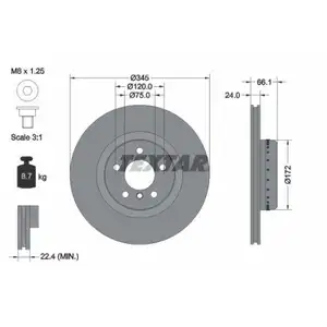 TEXTAR 92265125 Bremsscheiben 2 Stück BMW TEXTAR 92265125 Bremsscheiben 2 Stück BMW