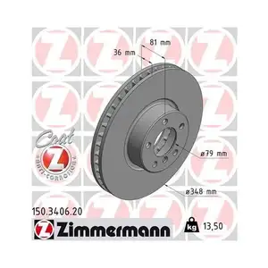 ZIMMERMANN 150.3406.20 Bremsscheiben 2 Stück für BMW ZIMMERMANN 150.3406.20 Bremsscheiben 2 Stück für BMW