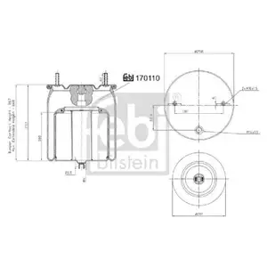 FEBI BILSTEIN 170110 Luftfederbalg für VOLVO FEBI BILSTEIN 170110 Luftfederbalg für VOLVO