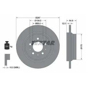 TEXTAR 92100703 Bremsscheiben 2 Stück VOLVO TEXTAR 92100703 Bremsscheiben 2 Stück VOLVO