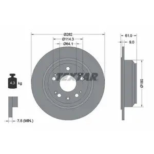 TEXTAR 92165803 Bremsscheiben 2 Stück HONDA TEXTAR 92165803 Bremsscheiben 2 Stück HONDA