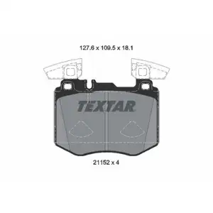Bremsbelagsatz Scheibenbremse Textar 2115201 Q+ für Mercedes Benz Vorderachse Bremsbelagsatz Scheibenbremse Textar 2115201 Q+ für Mercedes Benz Vorderachse