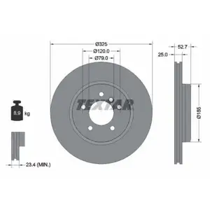 TEXTAR 92106905 Bremsscheiben 2 Stück vorne für BMW TEXTAR 92106905 Bremsscheiben 2 Stück vorne für BMW