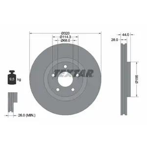 Original TEXTAR 92222003 Bremsscheiben 2 Stück vorne für NISSAN Original TEXTAR 92222003 Bremsscheiben 2 Stück vorne für NISSAN