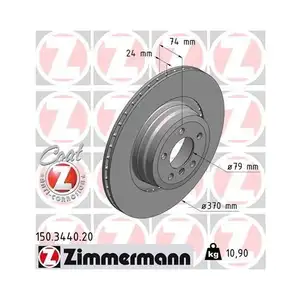ZIMMERMANN 150.3440.20 Bremsscheiben 2 Stück für BMW ZIMMERMANN 150.3440.20 Bremsscheiben 2 Stück für BMW