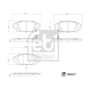 FEBI BILSTEIN 184437 Bremsbelagsatz für MAZDA FEBI BILSTEIN 184437 Bremsbelagsatz für MAZDA