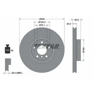 TEXTAR 92160905 Bremsscheiben 2 Stück vorne BMW TEXTAR 92160905 Bremsscheiben 2 Stück vorne BMW