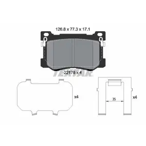 Bremsbelagsatz Scheibenbremse Textar 2217601 Q+ für Hyundai für Kia für Genesis Bremsbelagsatz Scheibenbremse Textar 2217601 Q+ für Hyundai für Kia für Genesis