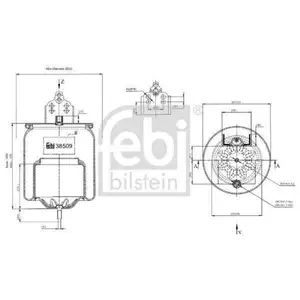 FEBI BILSTEIN 38509 Luftfederbalg für VOLVO FEBI BILSTEIN 38509 Luftfederbalg für VOLVO