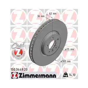 ZIMMERMANN 150.3449.20 Bremsscheiben 2 Stück für BMW ZIMMERMANN 150.3449.20 Bremsscheiben 2 Stück für BMW