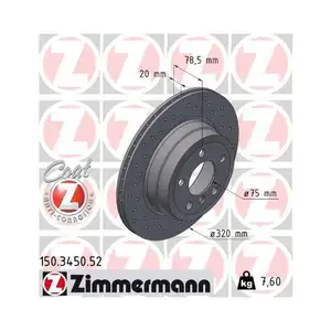 Original ZIMMERMANN 150.3450.52 Bremsscheiben 2 Stück für BMW Original ZIMMERMANN 150.3450.52 Bremsscheiben 2 Stück für BMW
