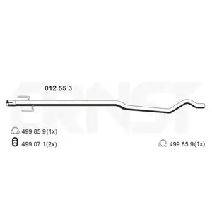 Abgasrohr Ernst 012553 für Opel für General Motors Mitte Abgasrohr Ernst 012553 für Opel für General Motors Mitte
