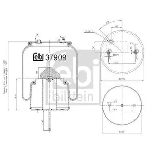 FEBI BILSTEIN 37909 Luftfederbalg für SCANIA FEBI BILSTEIN 37909 Luftfederbalg für SCANIA